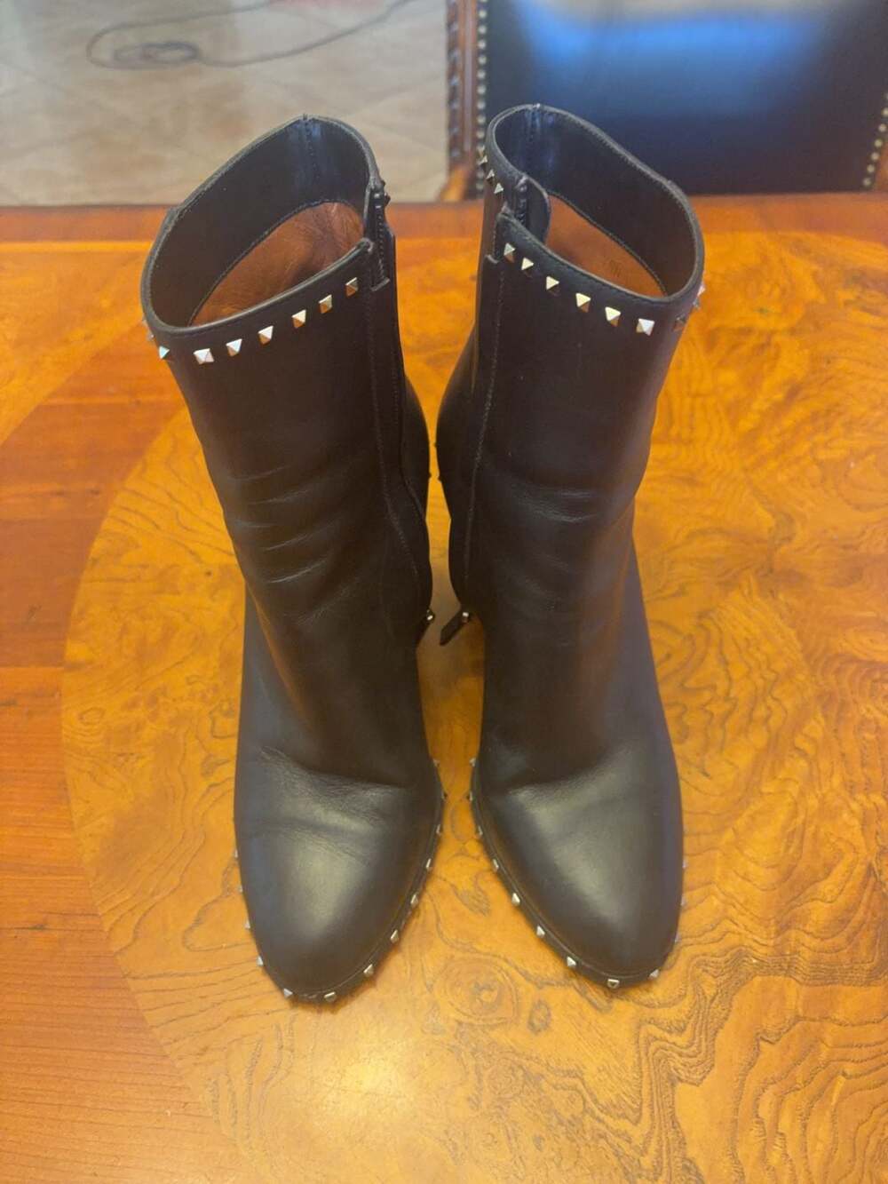 valentino studded heel boots